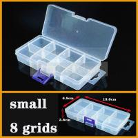 Plastic Box small 8 grids Adjustable Compartment Jewelry Earring Bead storage case Screw Holder Case Display Organizer Container