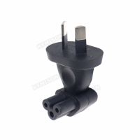 【lz】❄  Au para iec320 c5 tomada de conversão de energia austrália china 2 pinos macho para c5 fêmea adaptador conector up ângulo plug