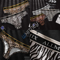 กางเกงในจีสตริงผู้ชาย(G-string) มีเป้า ลายเสือ ALLMIX สุด sexy  ผ้า Polyester(EUM4)