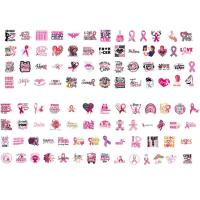 Pink Ribbon Decals Waterproof Pink Ribbon Laptop Decals Charity Survivor Party Supplies For Women Girls For Gift Bag Arm Cup Envelope T-Shirt refined