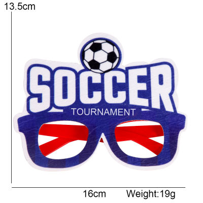 JOLLYBOOM กาตาร์ World Cup Glasses, Funny Soccer Eyeglasses For Sports Bar Soccer Party Decor Sports Ball Game Party Props, Glasses Decorative Photo Props, World Cup Fan Supplies Party