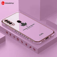 สำหรับ Oppo A31 2020เคส A8,แฟชั่น INS 6D Electroplated Bling Girl Boy คู่ตรงด้าน Maple Leaf Soft TPU เคสโทรศัพท์สำหรับ OPPO A31 (2020) / A8