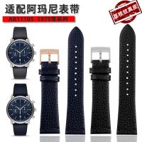 【Hot seller】 Suitable for leather strap AR11105 11143 11153 2502 mens soft cowhide 22mm