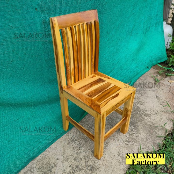 slk-เก้าอี้โต๊ะอาหาร-เก้าอี้ไม้สักแท้-เก้าอี้ชุดรับแขก-เก้าอี้นักเรียนไม้สัก-งานสีเคลือบใสโชว์ลายไม้-พร้อมส่ง