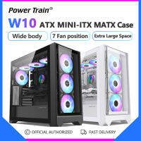 Casing PC คอมพิวเตอร์ตั้งโต๊ะแบบพาโนรามา360ลำตัวกว้างเคส ATX W10ระบายความร้อนด้วยน้ำแบบพาโนรามา