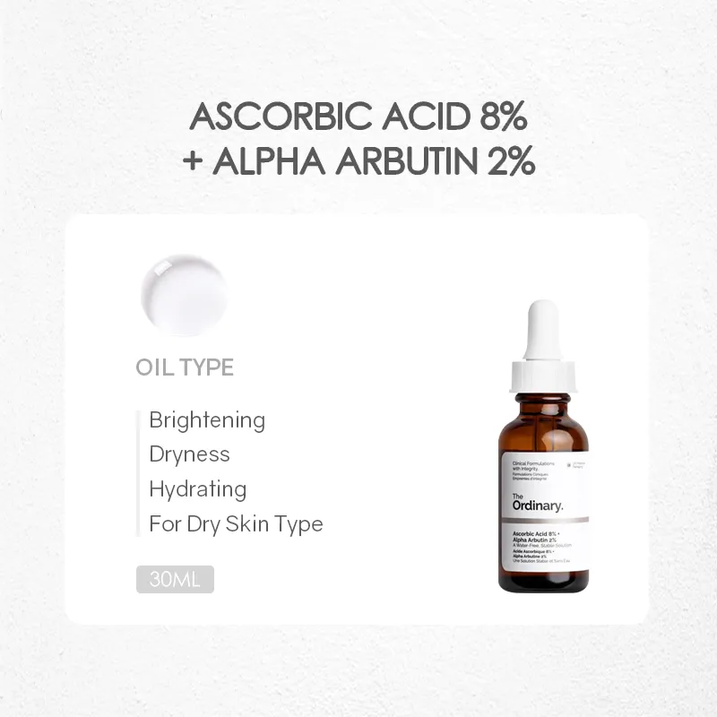 The Ordinary Ordinary Acid 8% + Alpha Arbutin 2% dari Prisma | Lazada  Indonesia