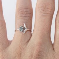 Memory Mermaid Fish Tail Whale Cute Sweet Ring Female Resizable Opening Rings Girls Stainless Steel Midi Finger Knuckle Jewelry