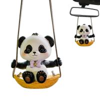 oyaweira Car Swinging Ornament Cute Panda Car Interior Decoration Car Rear View Mirror Hang Accessories Gardening Hang Car Ornament