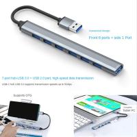 USB HUB Docking Adapter อะแดปเตอร์ OTG USB 7 In 1 USB HUB Cable Splitter USB-C Converter