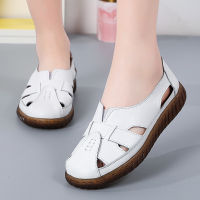 New Women Sandals Summer Ladies Shoes Comfortable Ankle Hollow Round Toe Sandals Woman Soft Beach Sole Female Shoes Plus Size