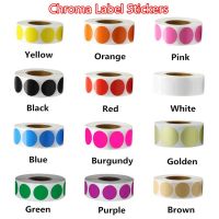 12 Colors 500Pcs/Roll Chroma Label Color Code Dot Labels Stickers Can Writing 1 Inch Teacher Office Supplies Stationery Sticker Stickers Labels