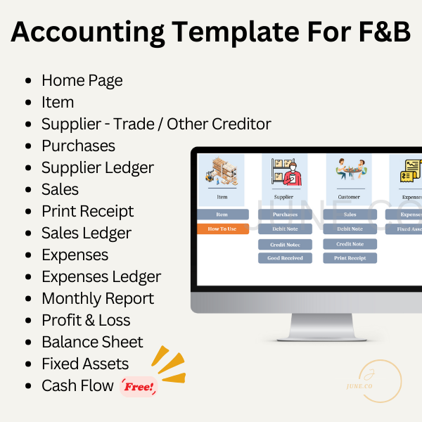 Accounting Template For F&B | Lazada