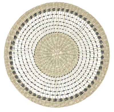 Place mat, natural/sedge handmade, 37 cm.