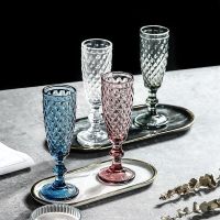 1PC Colorful Champagne Cup Glass Cups Cocktail Whiskey Cups Crystal Sculpture Juice Glass Goblet Wine Glass Crystal