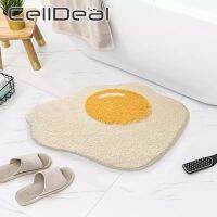 【PPQ Home Life Museum】 Poached Egg Shape Bath Mats พรมปูพื้นกันลื่น Creative พรมเช็ดเท้านุ่มสบายดูดซับห้องนั่งเล่น Entrance พรมปูพื้น Home Décor