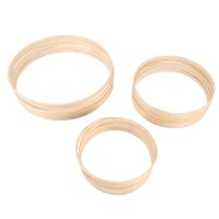 Bamboo Floral Hoop, 15 Pack 3 Sizes Dream Catcher Bamboo Wood Circle Ring for Wedding Decor Dream Catchers and Crafts