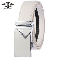 Genuine Leather Belt White Fashionable Automatic Alloy Buckle Male Belt High Quality Cowskin Golf Belts For Men R47