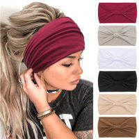 ผู้หญิงสีทึบแถบคาดศีรษะโยคะถักผมวงยืดหยุ่น Turban แต่งหน้าผม Hoop Vintage Headwrap แฟชั่นอุปกรณ์เสริมผม...