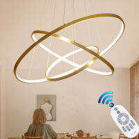 Nordic Remote Control Led Ceiling lights 40 60 80 cm Rings Lustre Hanging Ceiling Lamps For Living Room Foyer Free shipping