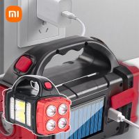 Xiaomi Solar Powered Rechargeable Flashlight With USB Charging Lamp COB LED Torch 4 Lighting Modes Searchlight Lamp Lantern Rechargeable  Flashlights