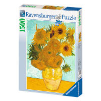 เยอรมัน Ravensburger Ruisi จิ๊กซอว์ปริศนาการบีบอัดขั้นสูงเด็กปริศนา Van Gogh ดอกทานตะวัน 1000 Pieces