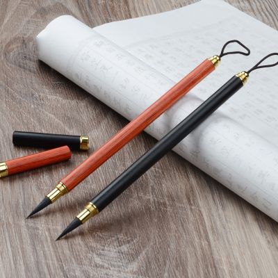 【YF】 1 Pcs Calligraphy Writing Brush Eebony Sandalwood Hook Line Pen Beginner Art Professional Painting