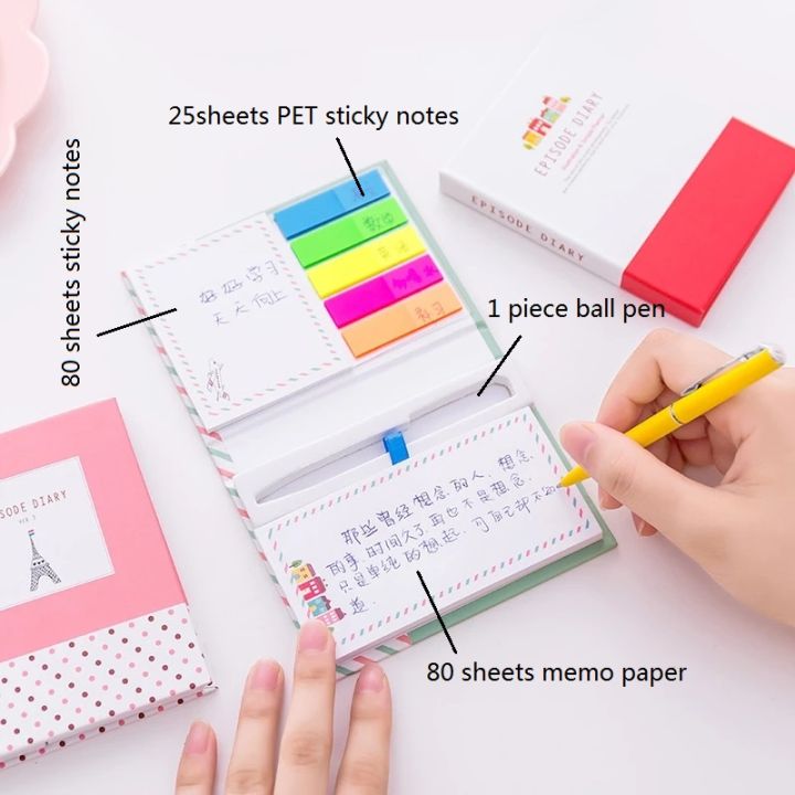 creative-hardcover-memo-pad-notepad-sticky-notes-architecture-stationery-diary-notebook-office-school-supplies-pen