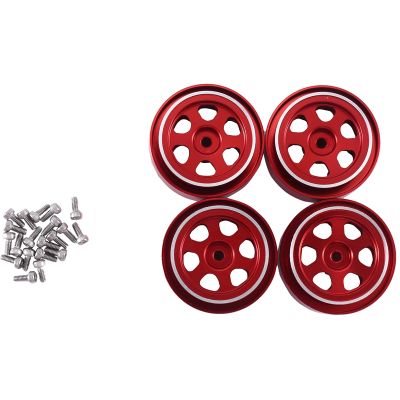 4Pcs 1.0 Inch Metal Beadlock Wheel Rim Wheel Hub for TRX4M 1/18 RC Crawler Car Upgrade Parts Accessories