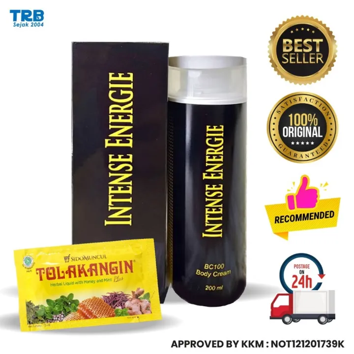 ORIGINAL Intense Energie Body Cream BC100 Free Tolak Angin | Lazada