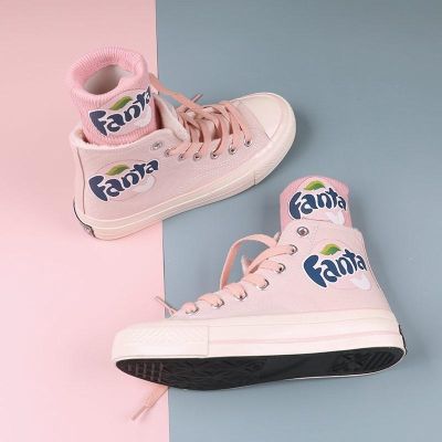 ☌♝☌  The spring of 2023 the new canvas shoes han edition Pepsi joint high female students help leisure fashion shoes