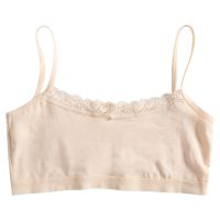 Training Bra For Children Underclothes Wirefree Comfort Bralette Bra 4 Colors Girls Cotton Built-Up Stretch Sports Bra