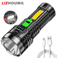 LIZHOUMIL เต็นท์ตะเกียงตั้งแคมป์ยูเอสบีแบบชาร์จและแบบพกพาได้ Led สว่างมากกลางแจ้งไฟฉายทรงกระบอก