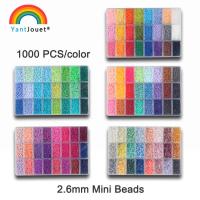 Yantjouet 2.6mm Mini Beads 24000Pcs 24colorlot Hama Beads DIY Toy For Kids High Quality Iron Beads Puzzle Children Gift