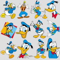 Cute Disney Donald Duck Daisy Heat Transfer Stickers Iron on Pathces Appliqués On Clothes Custom Patch Free Shipping Wall Stickers Decals