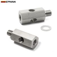 EPMAN 1/8 NPT &amp; 1/8" BSPT &amp; อะแดปเตอร์ทีเซนเซอร์วัดความดันน้ำมัน M10ตัวเทอร์โบท่อน้ำมันเกจ EP-CGQ59สแตนเลส