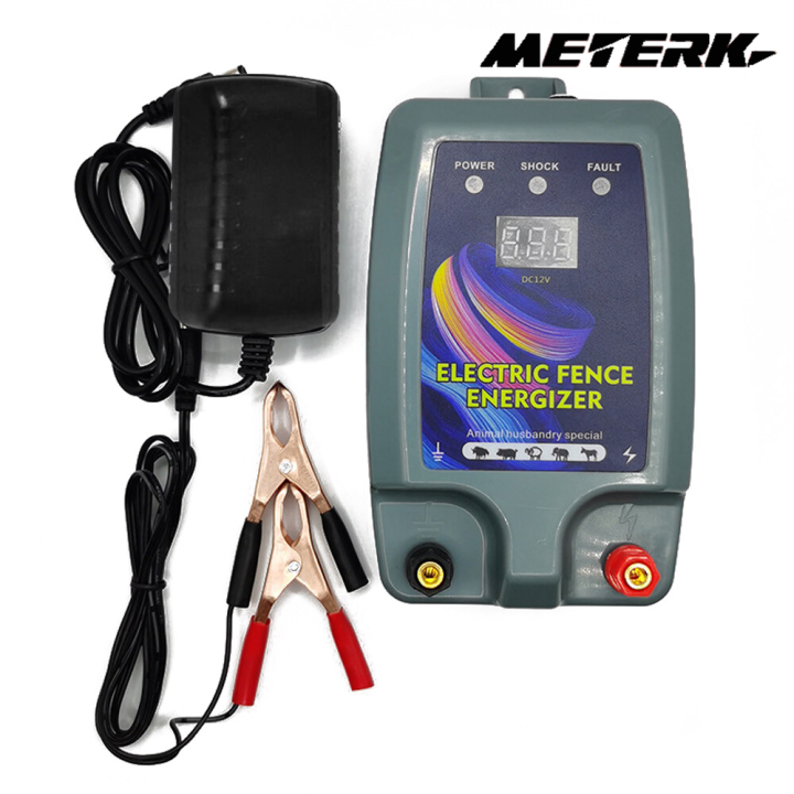 Meterk Electric Livestock Fence Animals Raise Fence Energiser High