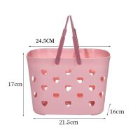 Portable Hollow Bathroom Basket Fashion Shower Gel Shampoo Facial Cleanser Storage Basket Plastic Box Shopping Basket