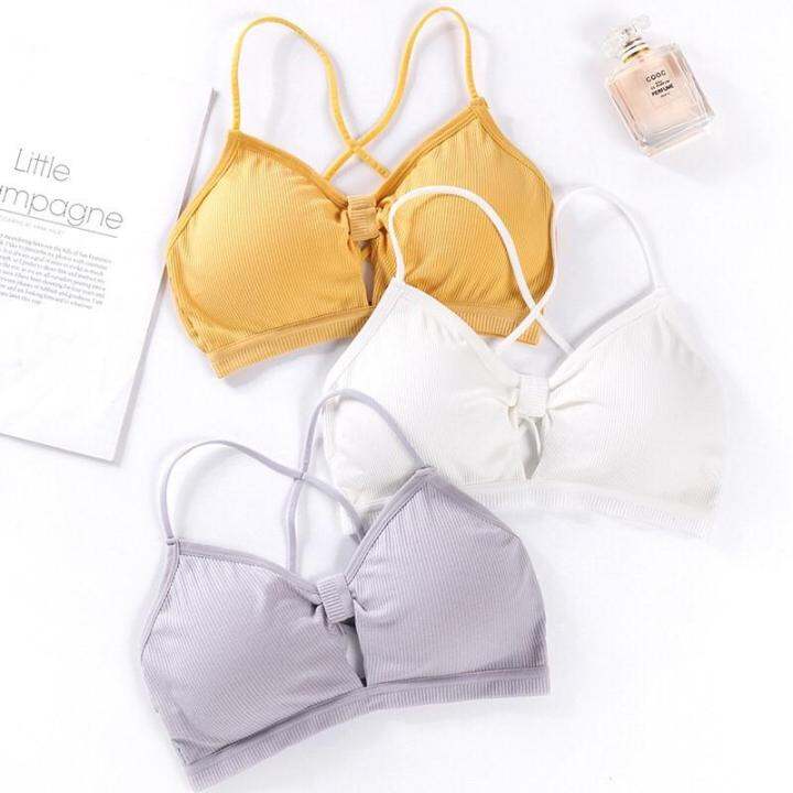 braforyou-n168-บราแฟชั่นแบบสวม-ผ้าร่อง-สายไขว้หลัง-สุดฮิต-สุดsexy-สัสันสดใส