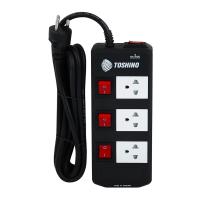 รางปลั๊กไฟ 3 ช่อง 3 สวิตซ์ TOSHINO TIS315 3 ม.POWER STRIP TOSHINO TIS315 3-OUTLET 3-SWITCH 3M **มีบริการชำระเงินปลายทาง**