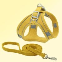 ﺴ◈ Pet Dog Chest Harness With Leash Reflective Breathable Adjustable Personalized Dog Harness For Small Medium Puppy Harness Vest