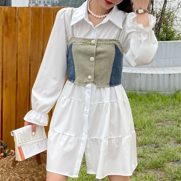 denim-vest-set-for-womens-autumn-wear-new-fashion-and-westernization-age-reducing-single-breasted-shirt-and-skirt-two-piece-dress-set