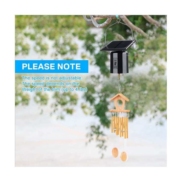 4Pcs Solar Powered Wind Spinner Motor Solar Energy Hanging Rotating