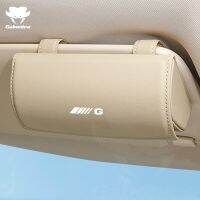 【cw】 Car Holder case general car clip sunglasses Leather storage box G Accessories Pockets