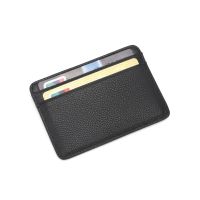 New 100% Sheepskin Genuine Leather Credit Case Mini ID Card Holder Small Purse For Man Slim Mens Wallet Cardholder Card Holders