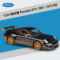 Willy Welly1: 24 Porsche 911gt3 RS (997) รถสปอร์ตจำลองรถโลหะผสมรุ่นลูกตุ้ม