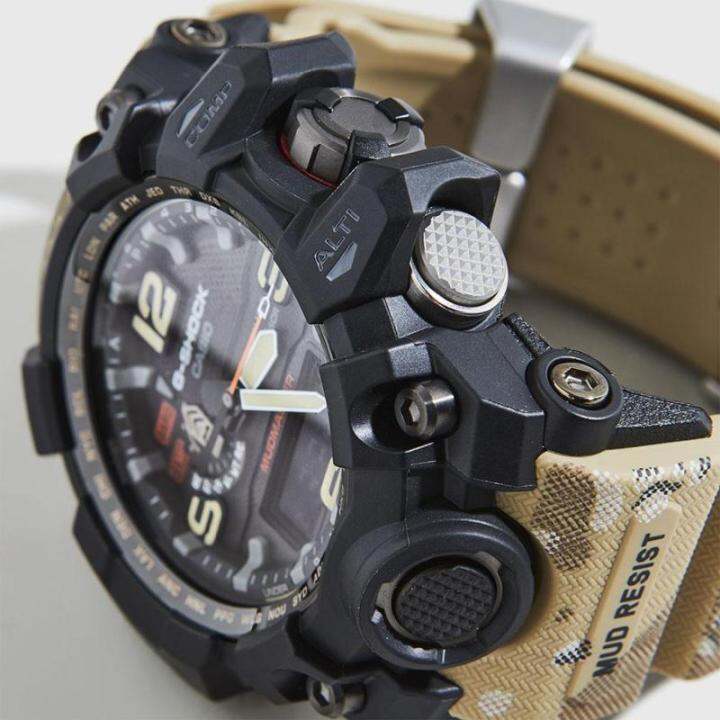 g-shock-gwg1000-mudmaster-ของแท้ผู้ชายกีฬานาฬิกาเซ็นเซอร์คู่เคลื่อนไหวกลางแจ้งกันกระแทกกันน้ำโคลนอัตโนมัติยกไฟรับประกันสี่ปี-gwg-1000dc-1a5