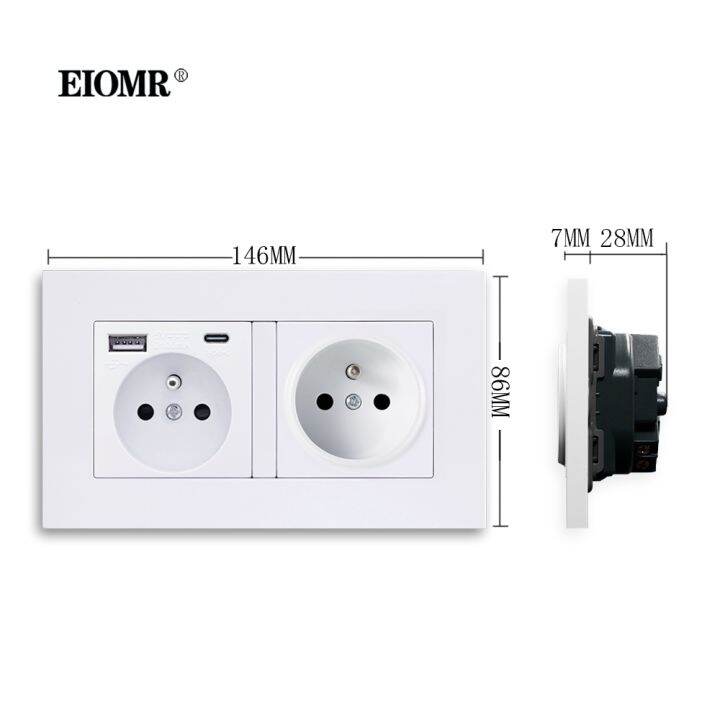 new-popular89-eiomr-ภาษาฝรั่งเศสคำ-usb-double16a-5v-2100ma-usb-พอร์ตซ็อกเก็ตไฟฟ้า146mmx86mmstandard-ประเภท-coutlet