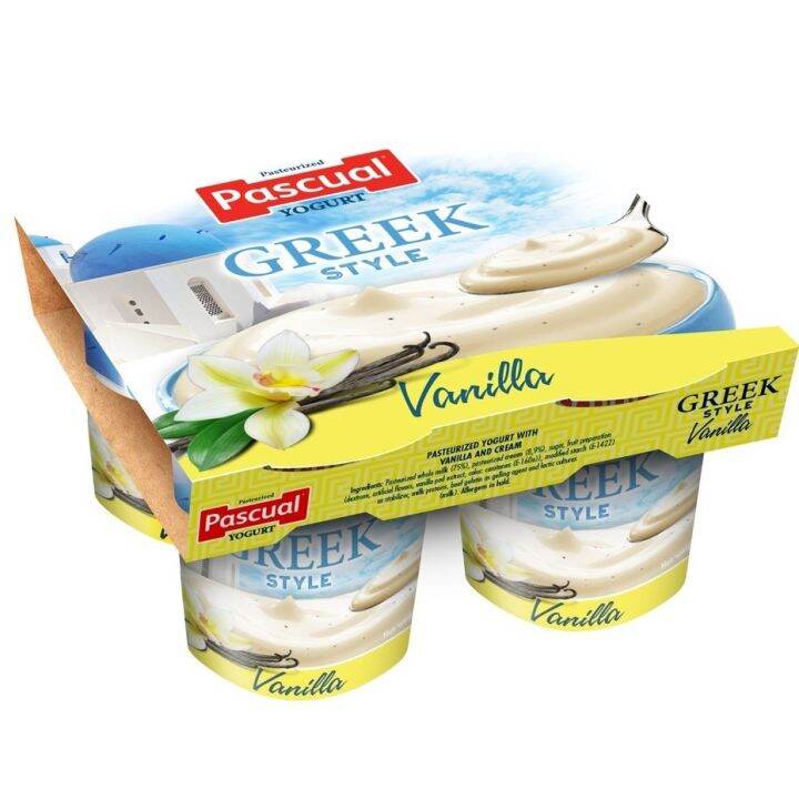 Pascual Greek Style Vanilla Yogurt (4 x 100g) Lazada PH