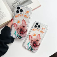 เคสโทรศัพท์ซิลิโคน TPU ใส แบบนิ่ม ลายสุนัข กันกระแทก สําหรับ IPhone 14 11 13 12 Pro XS Max X XR 7 8 Plus