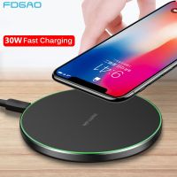 30W Wireless Charger For iPhone 14 13 12 11 Pro XS Max Mini Xr 8 Induction Fast Wireless Charging Pad For Samsung S22 S21 S20